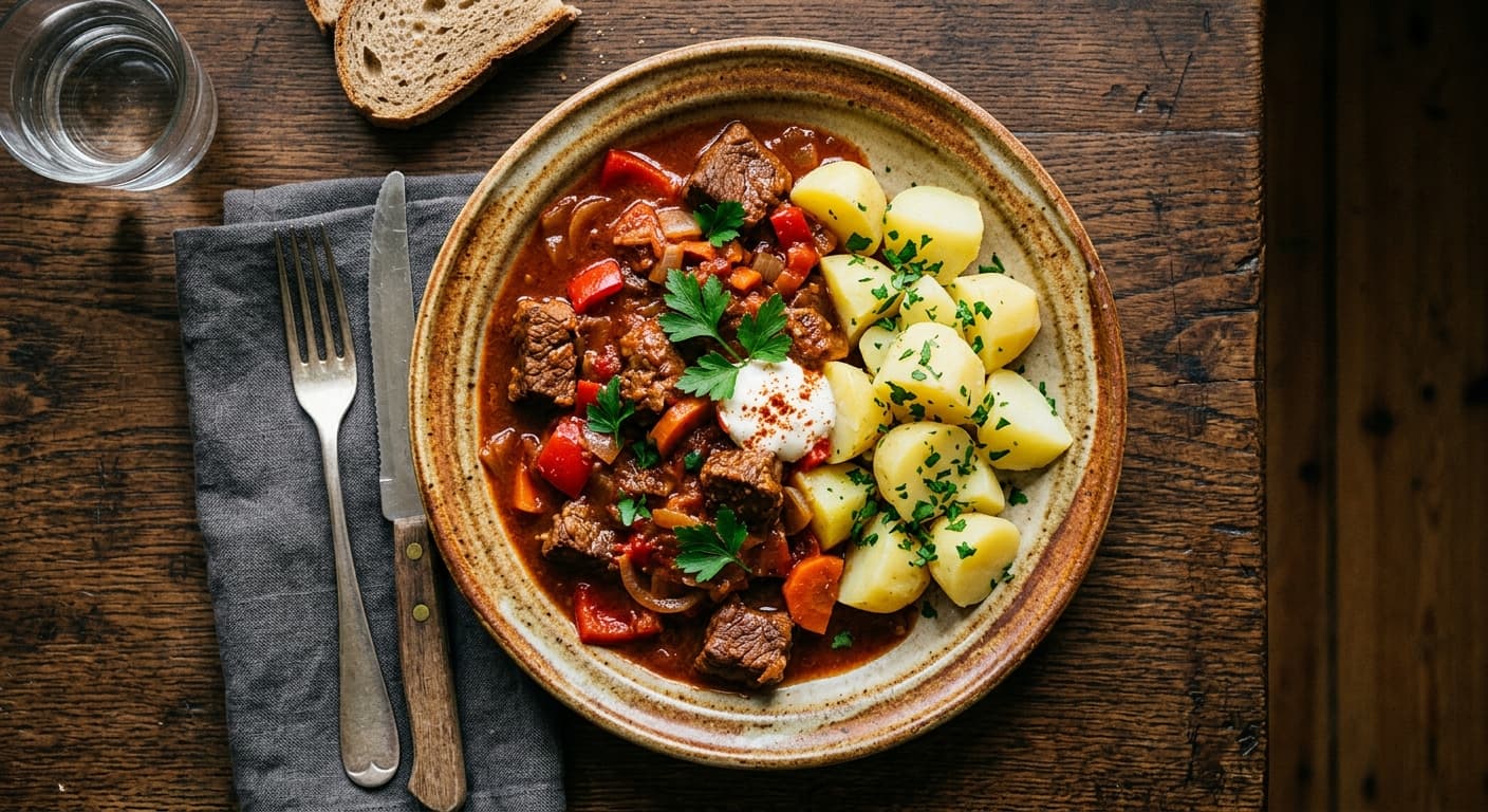 Gulasch mit Kartoffeln