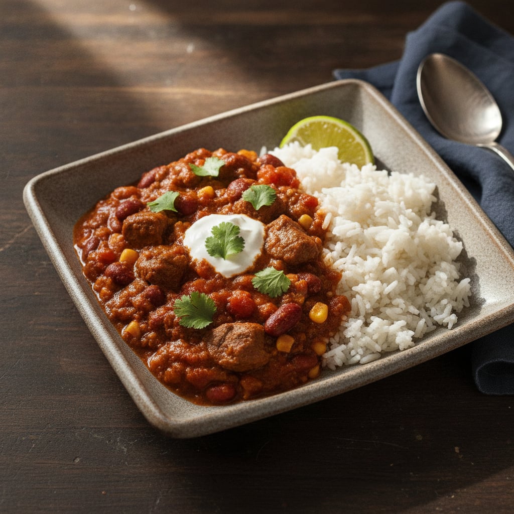 Chili con Carne mit Reis